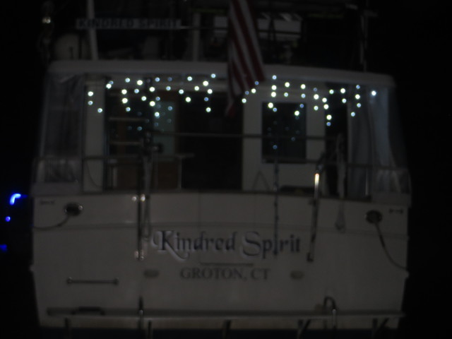 Kindred Spirit had her white light icicles lit up!