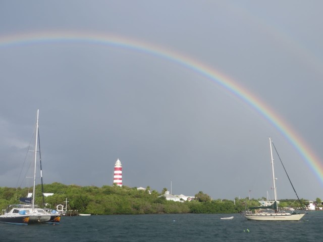 Another one rainbow over the harbor entrance and the lighthouse. There was even a double rainbow for a moment.