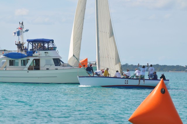 The Abaco Rage is the first to cross the finish line! Very cool.