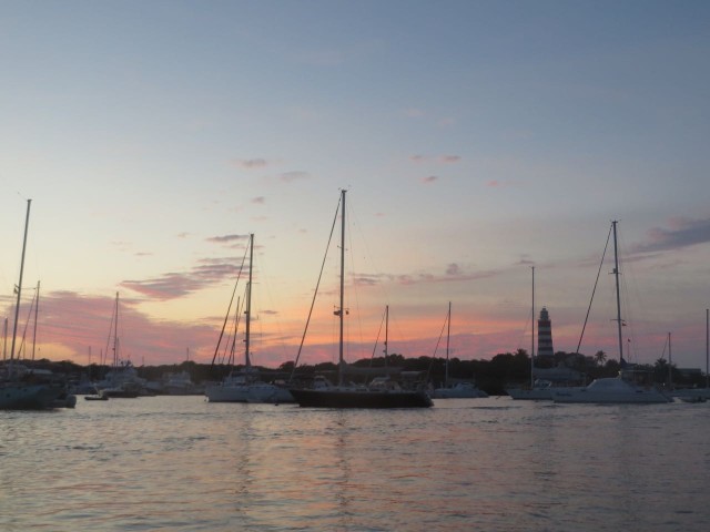 The sun sets on another very fine day in the Abacos. 