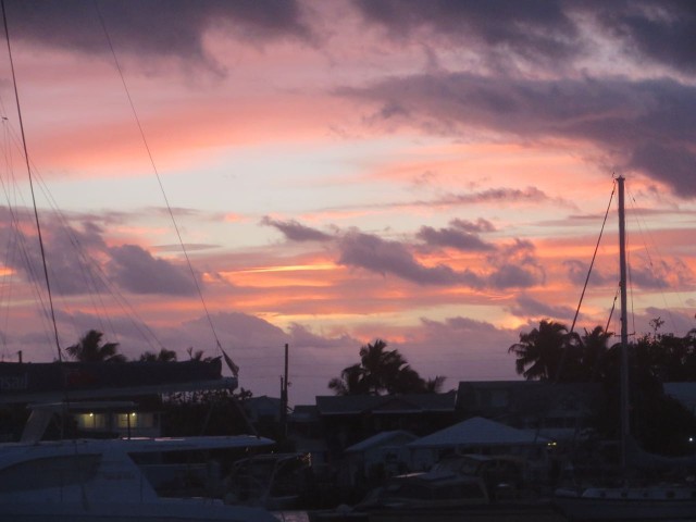 Another glowing sky just before the sun rises over Elbow Cay.