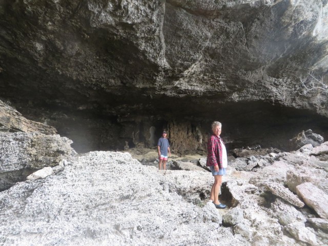 Having Laurie and Peter in the photo gives a better perspective of the cave's size.