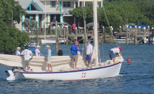 A close up as she was towed out . 