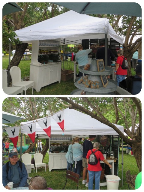 In addition to the flea market tables, there were food tents and games for the children.