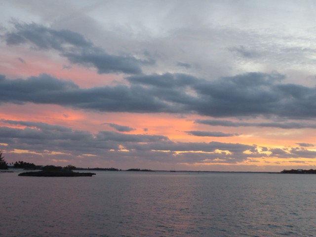 sunset over Tahiti