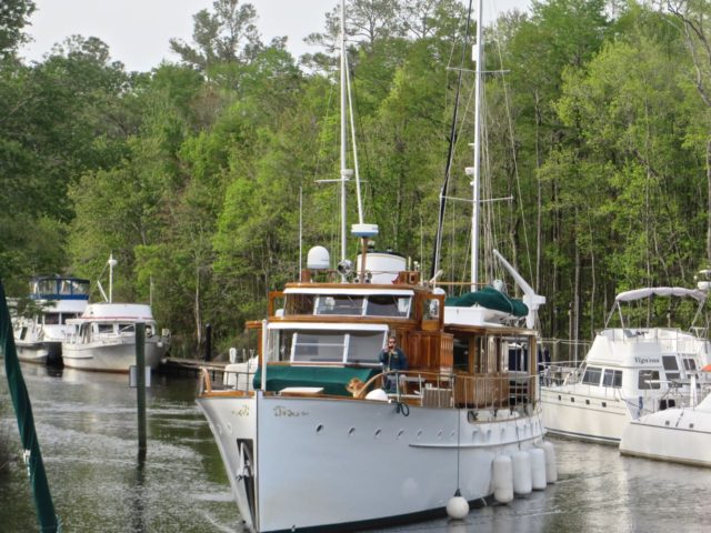 The S.S. Sophie arrives at Osprey Marina 