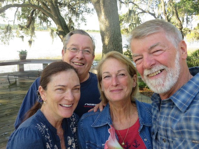 A group selfie of Lynn and Alfred and Michele and Alan.