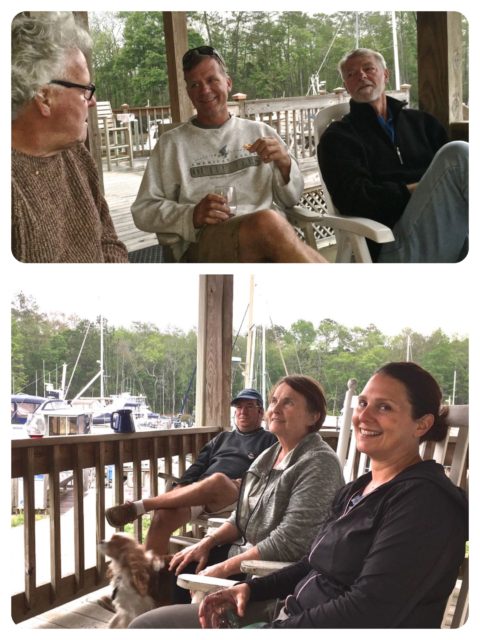 Becky (on the right) with Pat (in the middle) are soon-to-be cruisers.