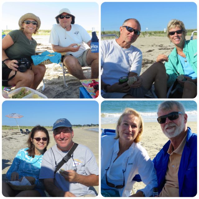 Dean & Mary Jo, Dan & Marcia, Annette & Anthony, Michele & Al - a beautiful beach day!