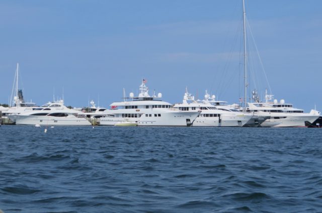 And there they are, lined up at the docks. They are BIG. Really big.